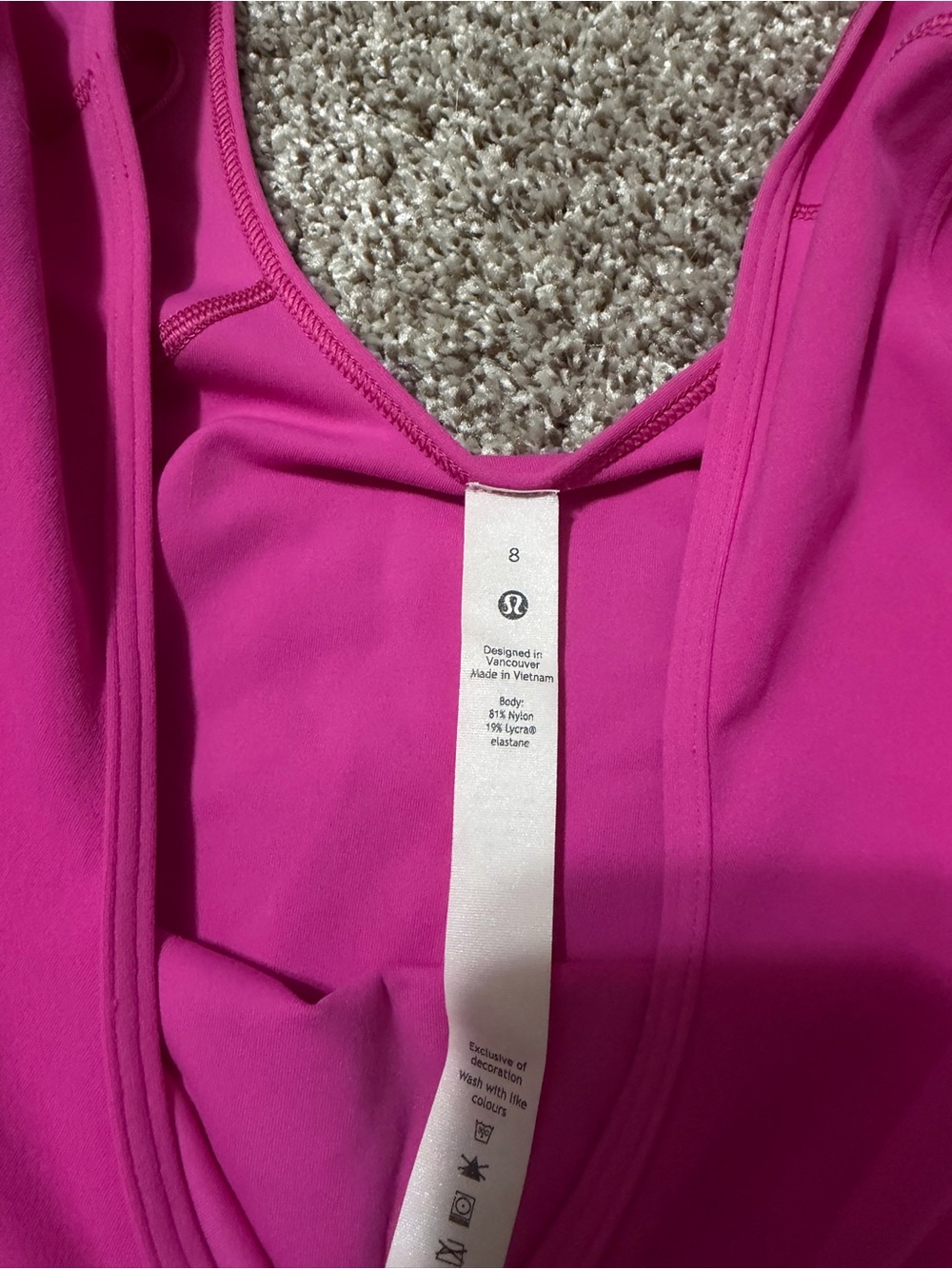 lululemon athletica Pink & Purple Cropped Scoop Neck Tops - Picture 5 of 6